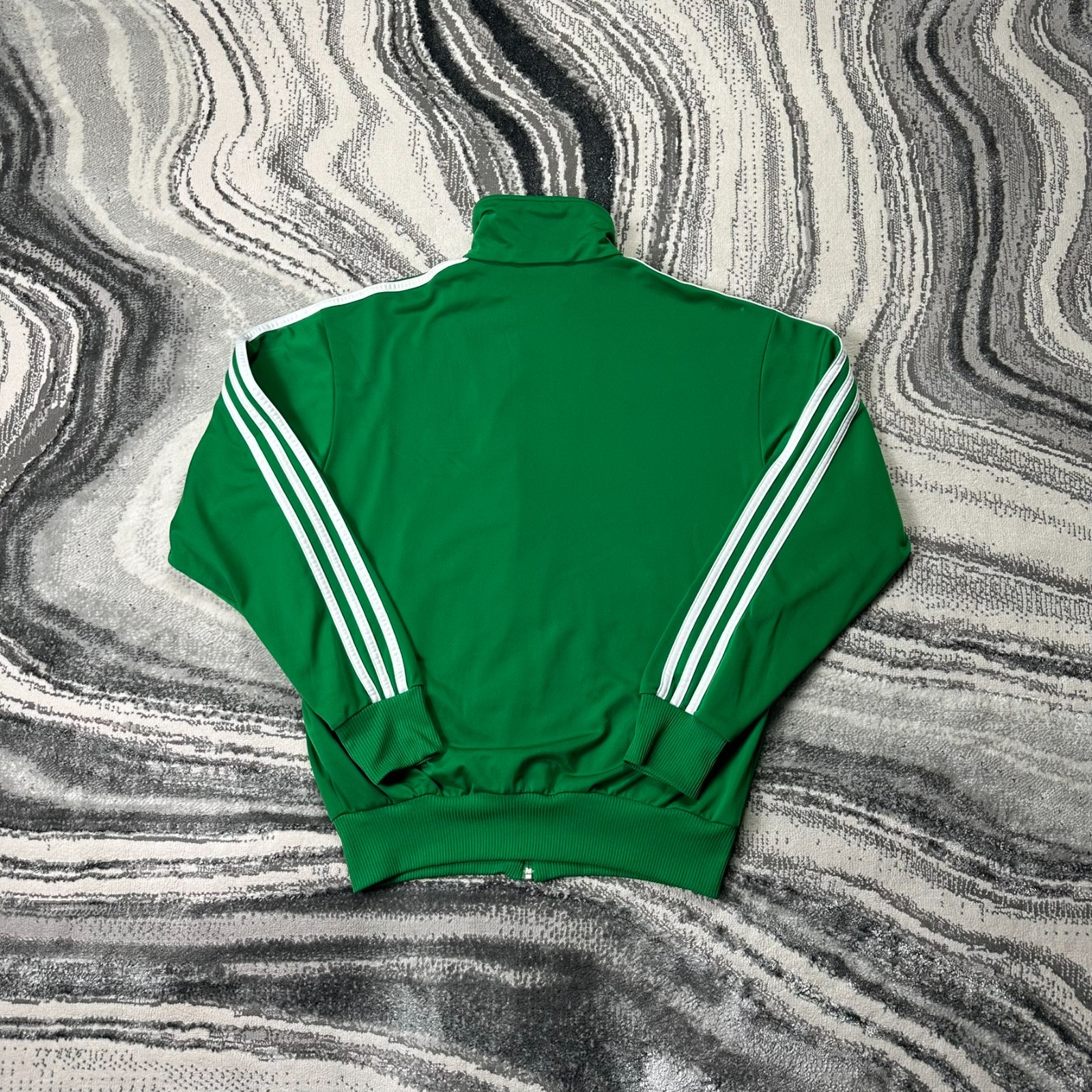 VTG Adidas Firebird Oversized Small Green Funnel Neck Tracksuit Top Track Jacket image 8