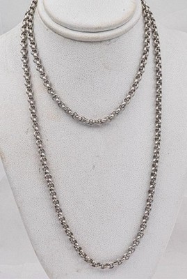 Nachlass Sterlingsilber 3,9 mm breit - 26 Zoll lang rund ROLO Gliederkette Halskette 23 gr