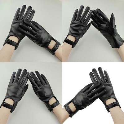 Full Finger Motorcycle Gloves Punk Aesthetic PU Nightclub Outfit Punk Rock Props