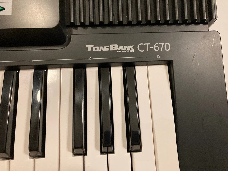 Tastiera Casio CT-670 Tone Bank testata funziona senza cavo alimentazione CT 670 made in Japan - Immagine 2 di 4