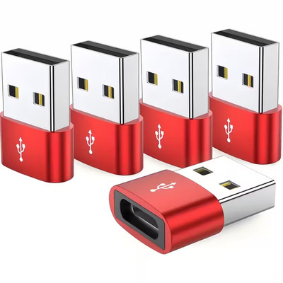 2er Set USB-A zu USB-C Adapter   Lade- & Datenkonverter für Smartphone