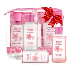 Bath and Body Gift Set, Japanese Cherry Blossom, 3-Piece Travel Size Collecti...