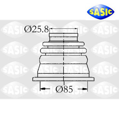 Bellow Kit, drive shaft SASIC 4003408 For RENAULT, PEUGEOT, VOLVO, CITROËN