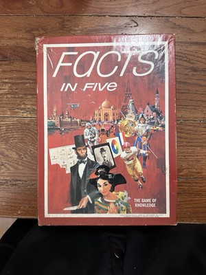 1967 FACTS IN FIVE Game of Knowledge 3M Bookshelf Game  Education Vintage