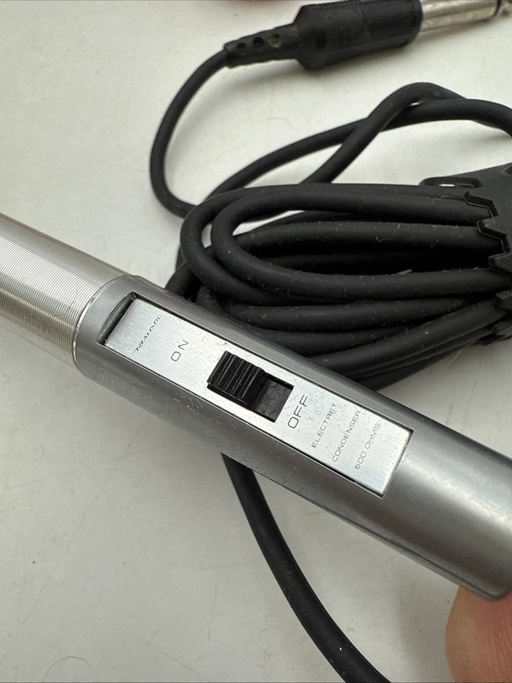 Vtg Realistic Cat No. 33-1050-A Ultra Slim Condenser Microphone Complete In Box - Image 4 of 4