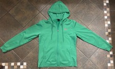 Under Armour Rival Green Terry fullzip Hoodie W/Pink Logo Size L semi-fitted AKA