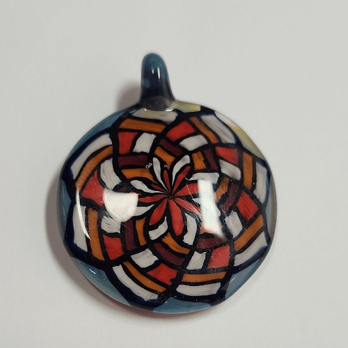 Heady Glass Fillacello Pendant Hand Blown Glass Art Geometric Pattern Filla