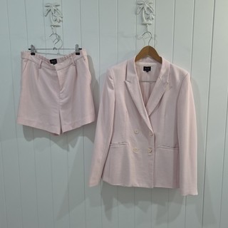 Bardot baby Pink Suit matching Set Jacket & Shorts AU 12 fully Lined size 12