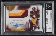 2017 Panini Origins Rookie Samaje Perine #114 BGS 9 MINT Jumbo Patch Auto 2r8