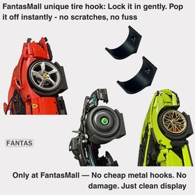 Classic Leather Wall Mount Display for LEGO&reg; Technic&trade; Mclaren Orange