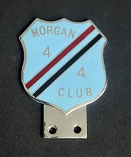 MORGAN 4+4 CAR CLUB VINTAGE ENAMEL PORCELAIN RADIATOR CAR BADGE EMBLEM INSIGNIA