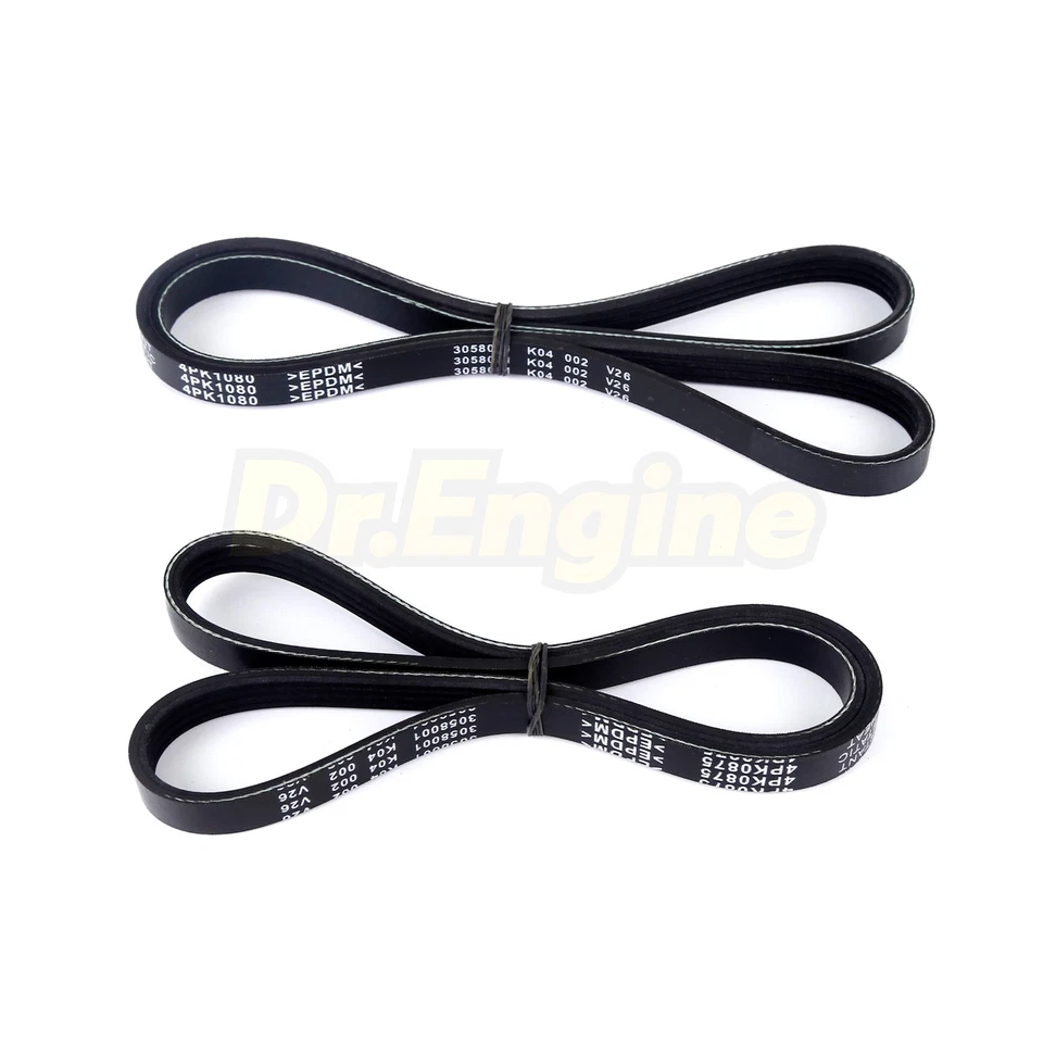 Juego de 2 correas de transmisión serpentina Epdm para alternador Kia Spectra 00-04-A/C-PS Foto 4 de 4