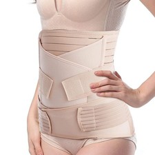 TiRain Postpartum Belly Band, 3-Piece Plus Size US 14-18 , Beige