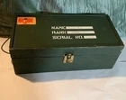 Vintage 1960's GI Joe Footlocker Wood Army Green Storage Box + Plastic Tray