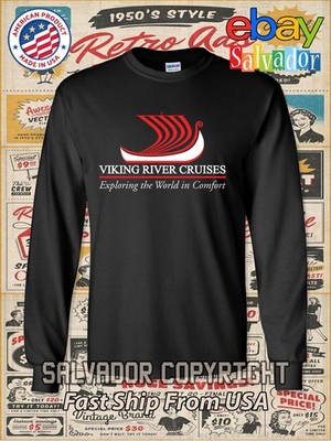New Viking River Cruises Logo Men's Long Slevee T-Shirt American T-Shirt