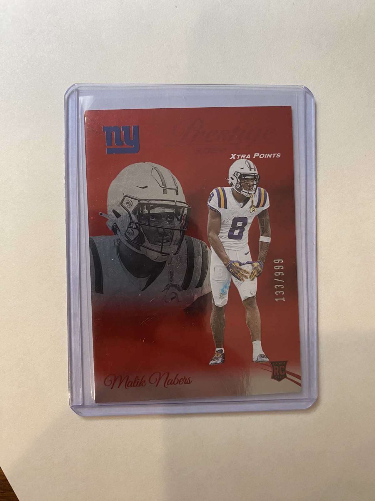 2024 Panini Prestige - Rookies Malik Nabers #306 Xtra Points Red /999 (RC)