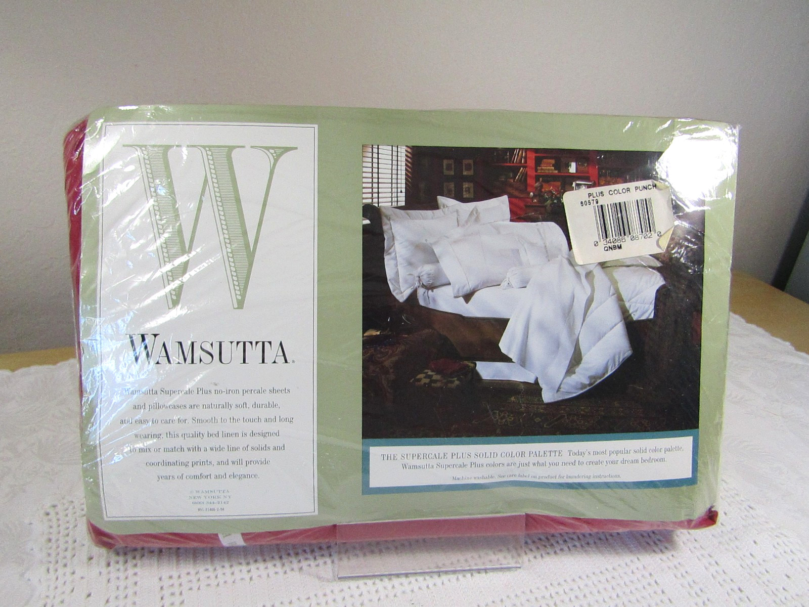 Wamsutta Superscale Plus 200 TC Queen Fitted Sheet Burgundy Red Made in USA NEW