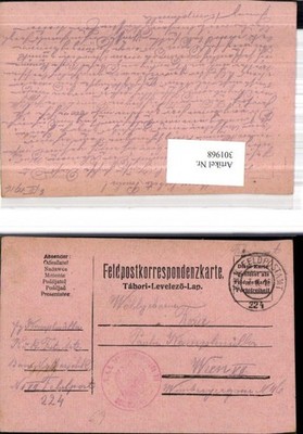 301968,K.k. Feldpost 224 Artilleriekommando VII Gürtellinie 