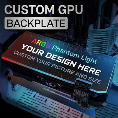 Custom Pic & Size ARGB GPU Side Panel GPU Backplate Colorful Light Board PC Case