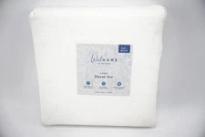 New Welhome Welspun 3pc Duvet Cover Set Full Queen F Q Linen Cotton Blend White