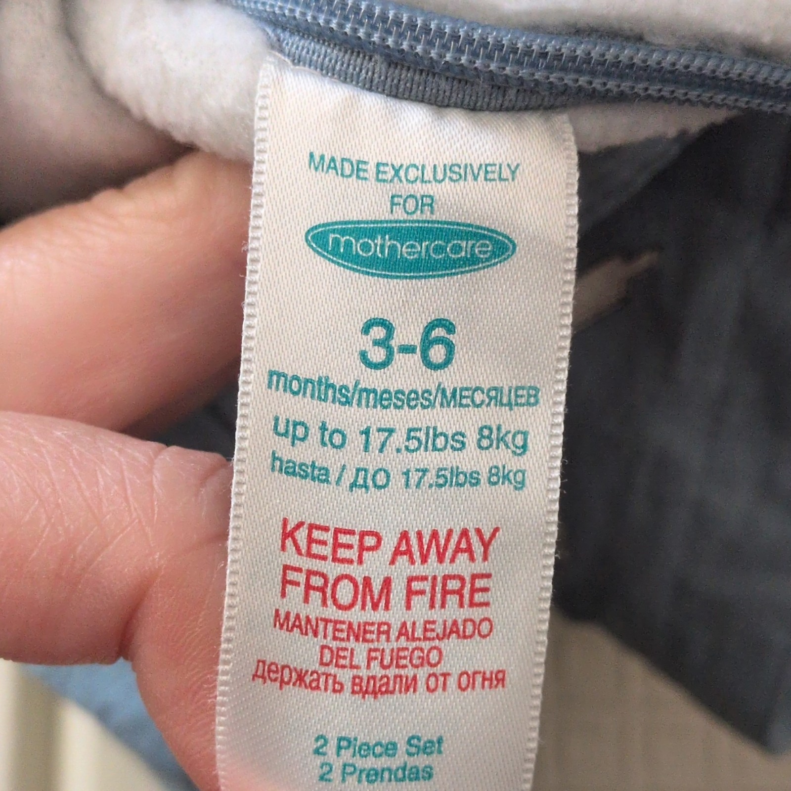 Mothercare Baby Hooded Lined Full Zip Jacket Satellite Blue 3-6 Months image 4
