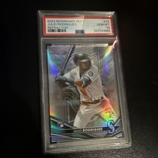 2022 Bowman's Best Julio Rodriguez #23 Refractor Rookie Seattle Mariners PSA 10