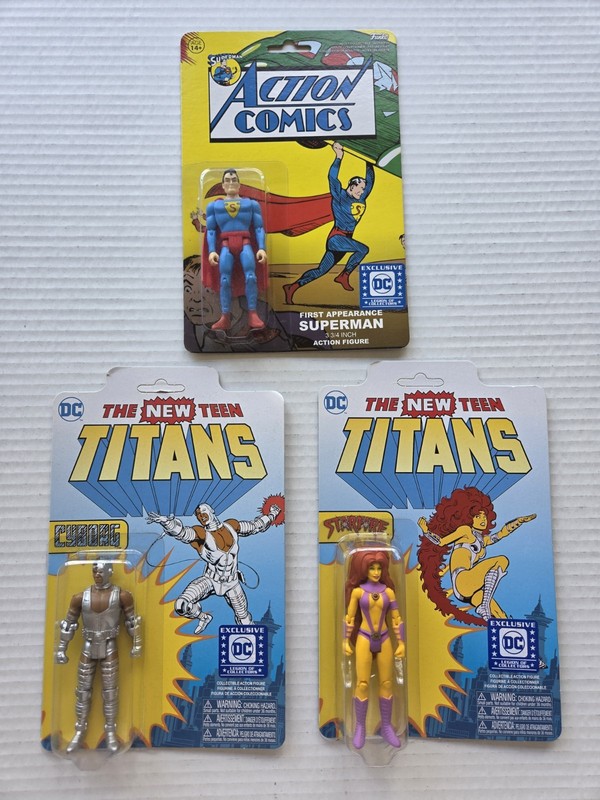 Funko classic Superman & Teen Titans comic book action figures MOC