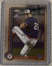 2025 Topps MLB Debut Chrome Travis Sykora #PDC-8 Fredericksburg Nationals