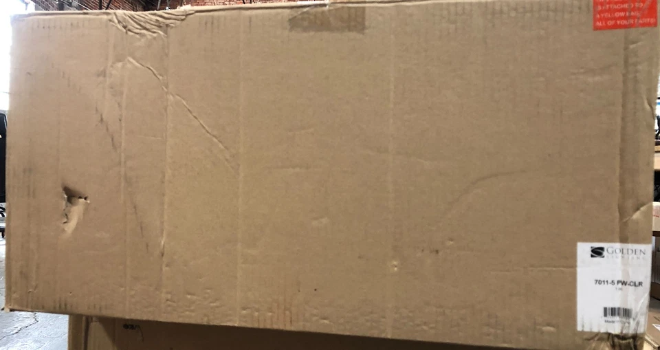 Golden Lighting Winslett 5-Light Pewter Chandelier Clear Ribbed Glass - Image 3 of 3