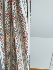 2 pairs matching curtains, pencil pleat, unlined, 56" x 64" and 54" x 45". 