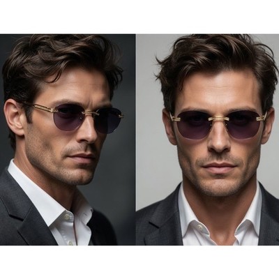 Men Hip Hop Retro Round Sunglasses Vintage Hippie Style Small Circle Sun Glasses