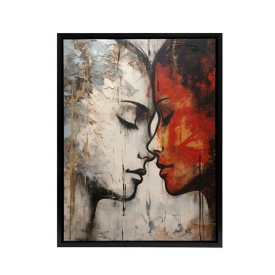 Leinwandbild  Love And Affection , lesbisches Paar, gerahmt