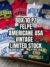 10 pz Felpe Americane University Vintage unisex Stock USA box ingrosso Usato