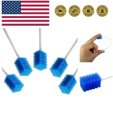 Oral Care Swabs Disposable- Blue 100 Counts