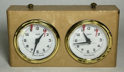 Vintage USCF West Germany Mechanical Chess Timer Clock Dual Analog Dials RARE!