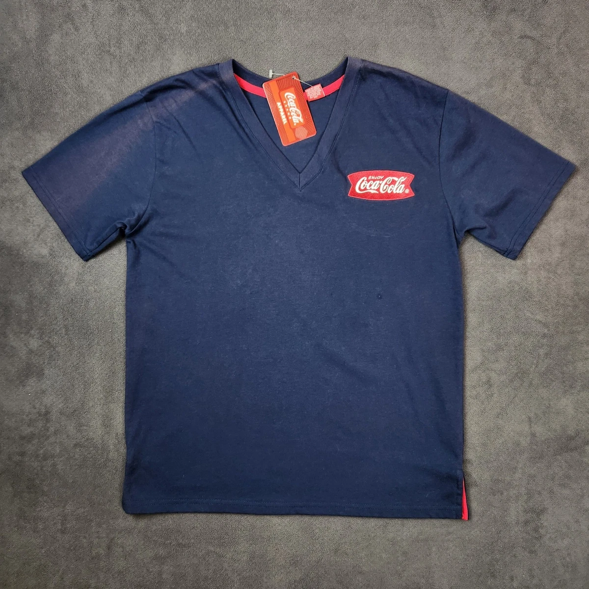 T-shirt Graphique Homme Coca-Cola – Bleu – Noël – Taille 2XL – Très Bon état