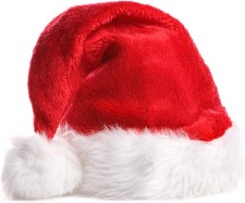 Classic Soft Velvet Christmas Hat, Santa Hat for Adults