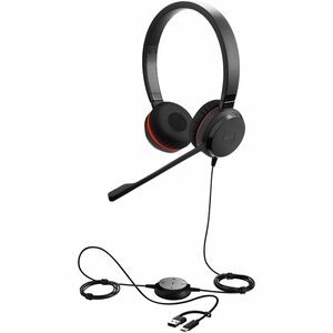 Jabra Evolve 30 II Wired Stereo Headset USB-A USB-C 3.5mm