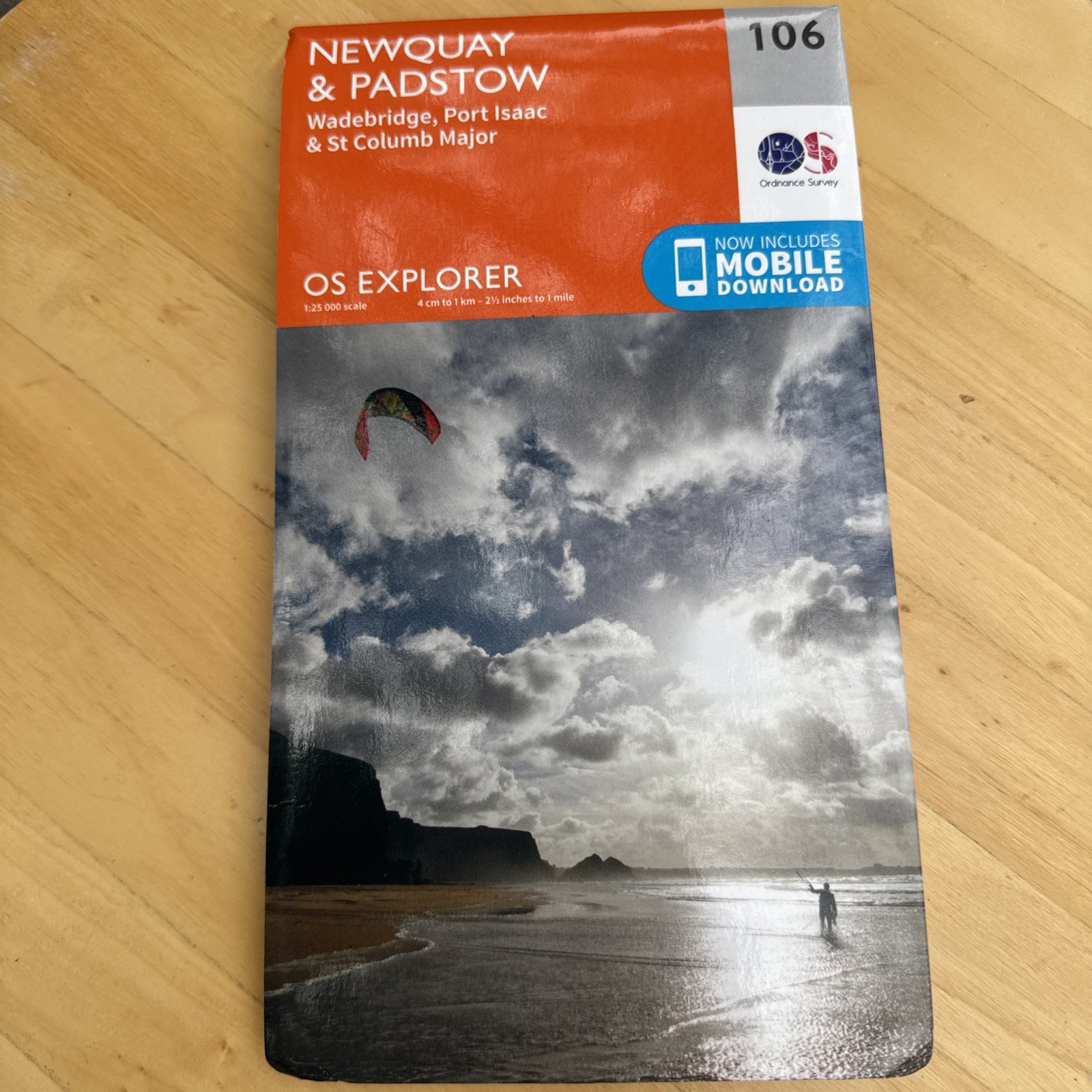 OS Explorer Map (106) Newquay and Padstow by Ordnance Survey | Sheet Map | 2015