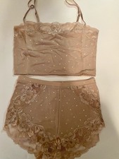Victoria  s Secret XS Camisole Set Lingerie Pink Modal Lace Trim Gorgeous NWT