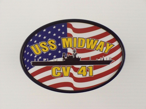 USS MIDWAY CV 41 CVA 41 Hitch Cover Military USN U S Navy - Picture 4 of 6