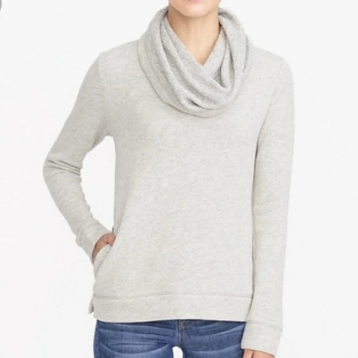 Cowl neck top pullover sweatshirt