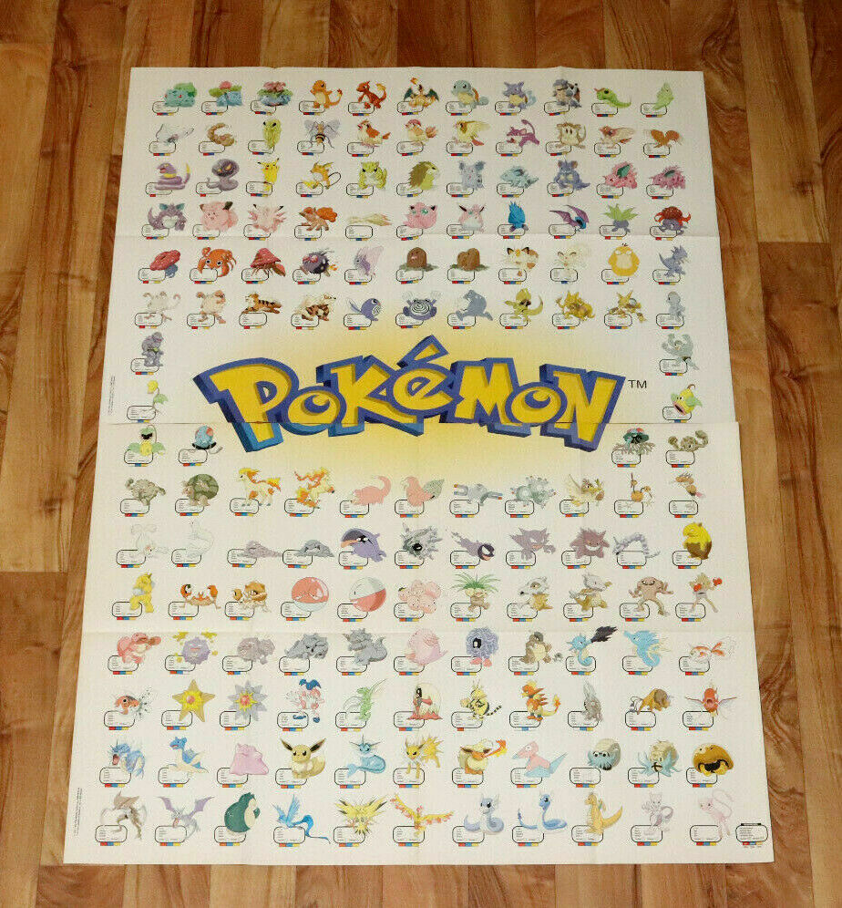 2000 Vintage Nintendo Pokémon Pokemon #25 Pikachu Very Rare Poster