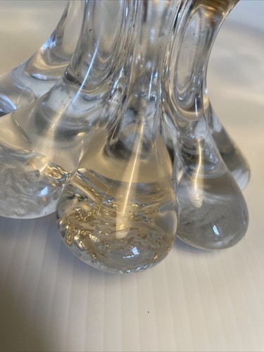 De Colección Vidrio Artístico de Murano Ámbar Oro Centro de Mesa Pedestal Bandeja Tazón Ovalado 14" x 9.5" - Imagen 7 de 17