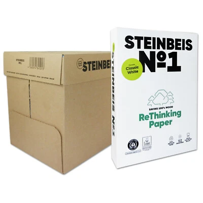 Steinbeis No 1 Classic White Recycling Papier A4 2500 Blatt 1 Karton 80 g/m²