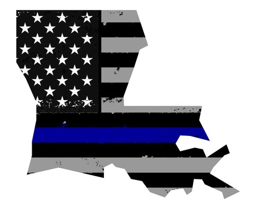 Blue Color Flag Louisiana LA State Outline Car Truck Bumper Window Sticker - 第 1/1 張圖片