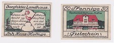 50 fenigów banknot awaryjny Borgfelder dom wiejski Brema o.D. (1921) (121316)