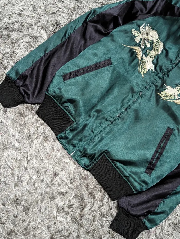 VINTAGE SUKAJAN HOSHIHIME DRAGON JAPAN SOUVENIR JACKET