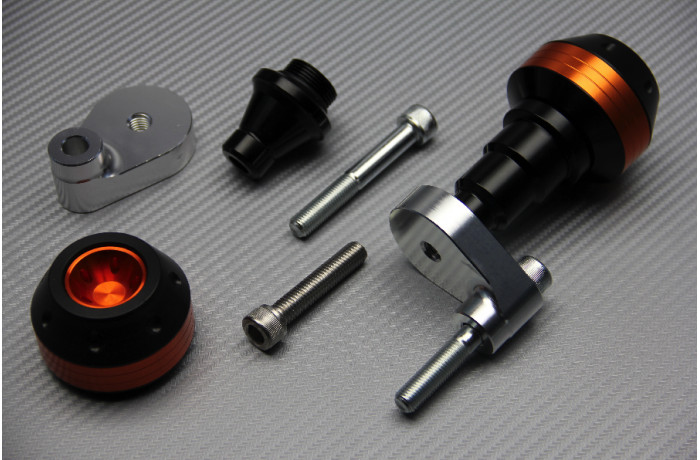 Tampons anti-chute YAMAHA YZF R6 2006 2007 orange protection cadre moto RJ11