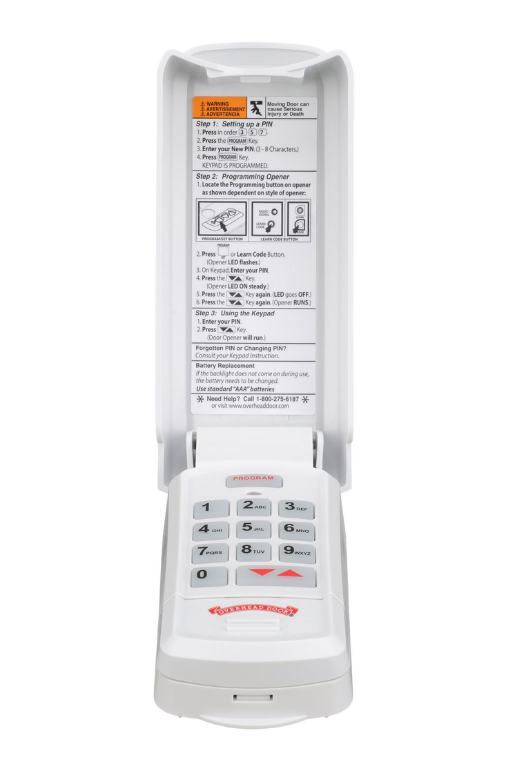 Overhead Door Wireless Garage Door Opener Keypad WeatherResistant OKP